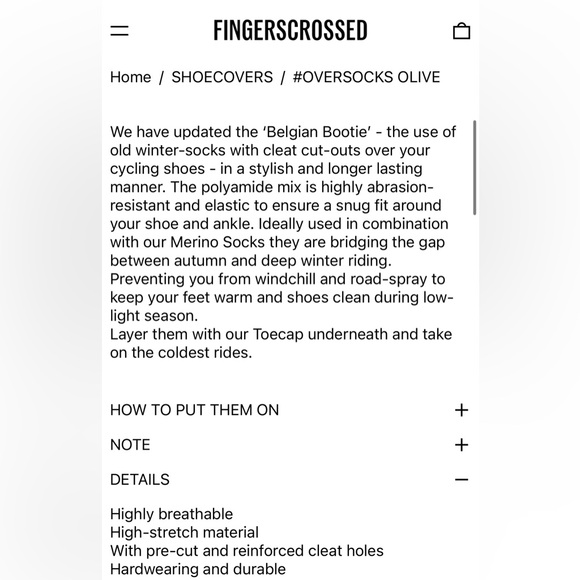 Fingerscrossed Cycling Shoe Covers 35-38EU - Picture 3 of 8